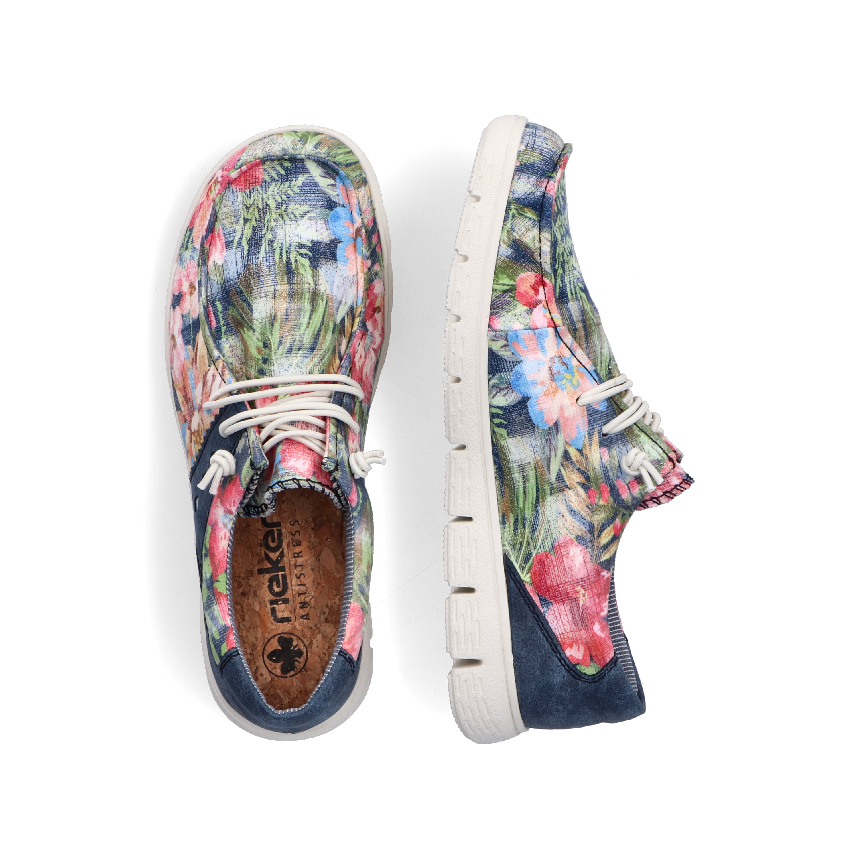 Rieker Damen Slipper multi-denimblau