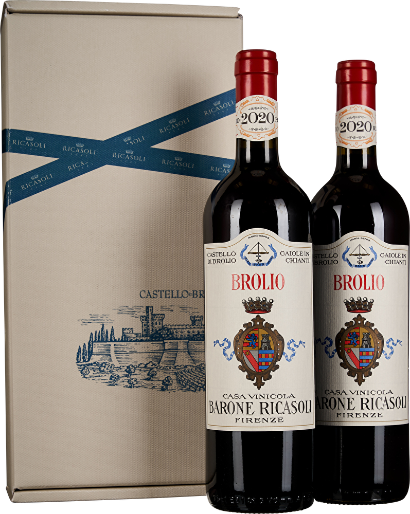 Ricasoli 2er-Set Chianti Classico Brolio Etichetta Storica im Geschenkkarton