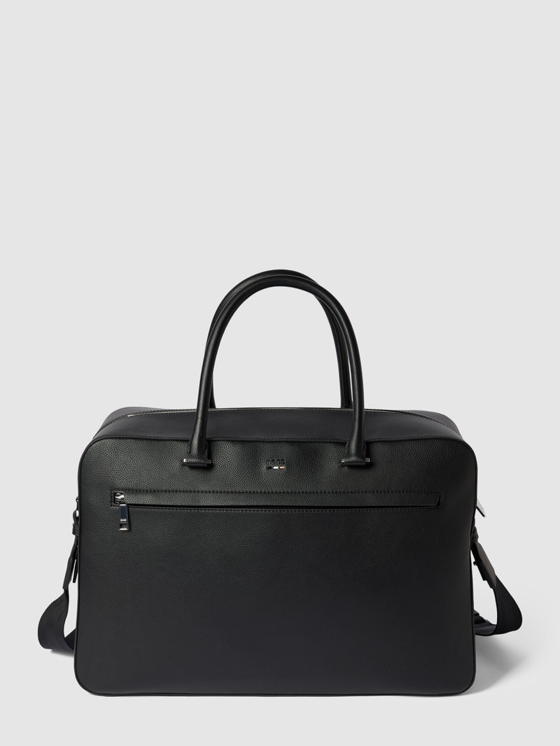 Reisetasche mit Label-Prägung Modell 'Ray' in schwarz