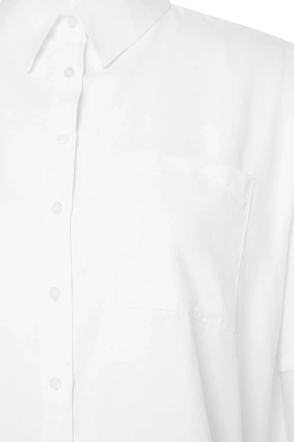 Trendyol Curve  Weißes Hemd mit Taschendetail