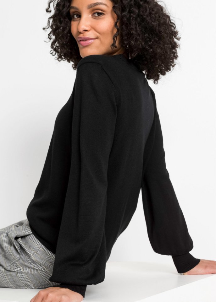 Pullover mit Ballon-Ärmel