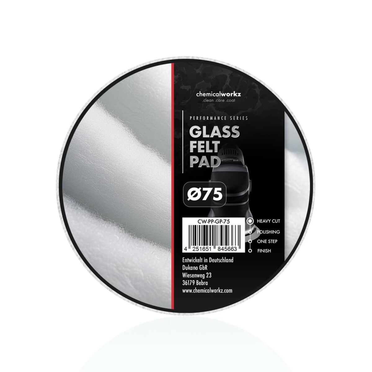chemicalworkz Glass Pad 75mm