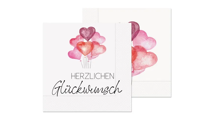 Geschenk für Dich Serviette Herzlichen Glückwunsch