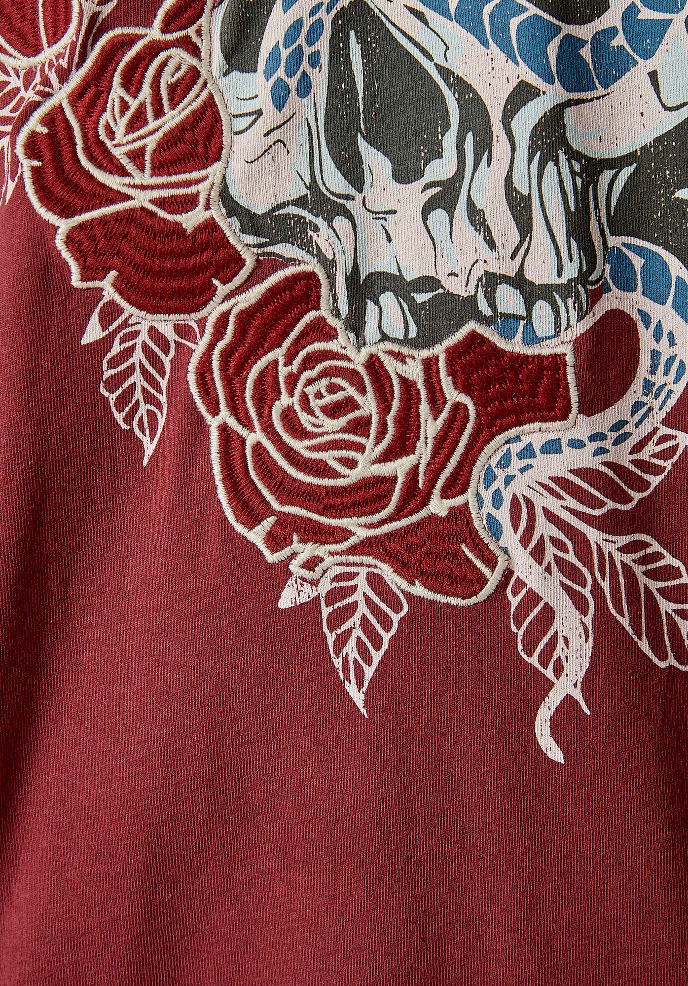 TALK   T-shirt bordeaux homme 100% coton