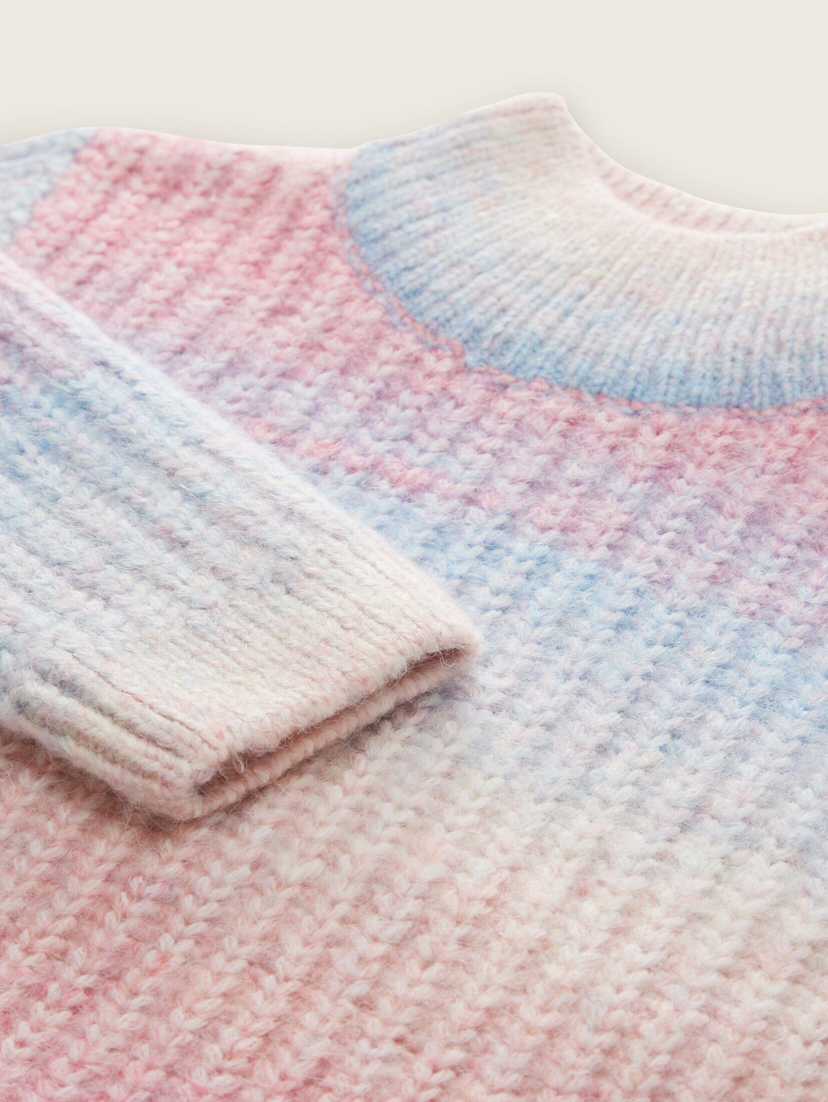 TOM TAILOR Cardigan Cropped Strickpullover mit recyceltem Polyester