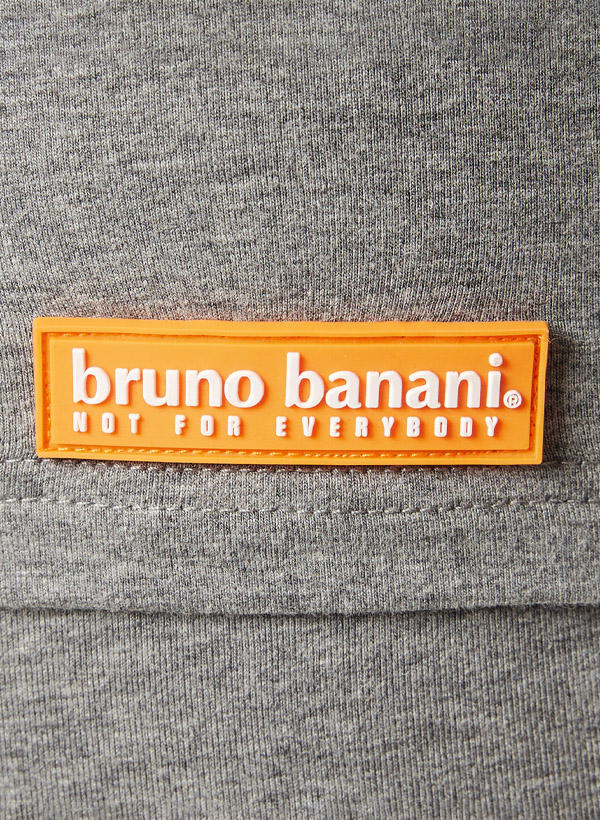 bruno banani, Longsleeve, Baumwoll-Stretch, grau meliert