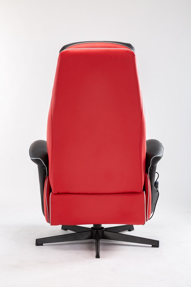 Happy Home Happy Home Elektrischer Massagesessel Relaxsessel HWP09-SCH schwarz/rot Lederoptik