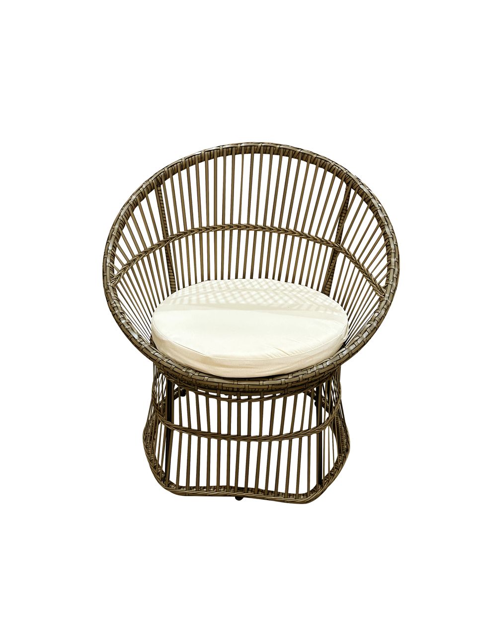 Happy Home Happy Home 3 tlg. Garten Set mit Sitzkissen HGS49-BEI in Rattan Beige