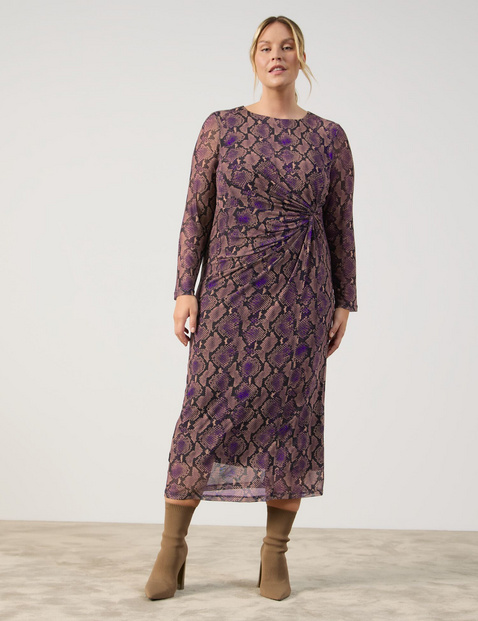 Midikleid mit seitlicher Drapierung