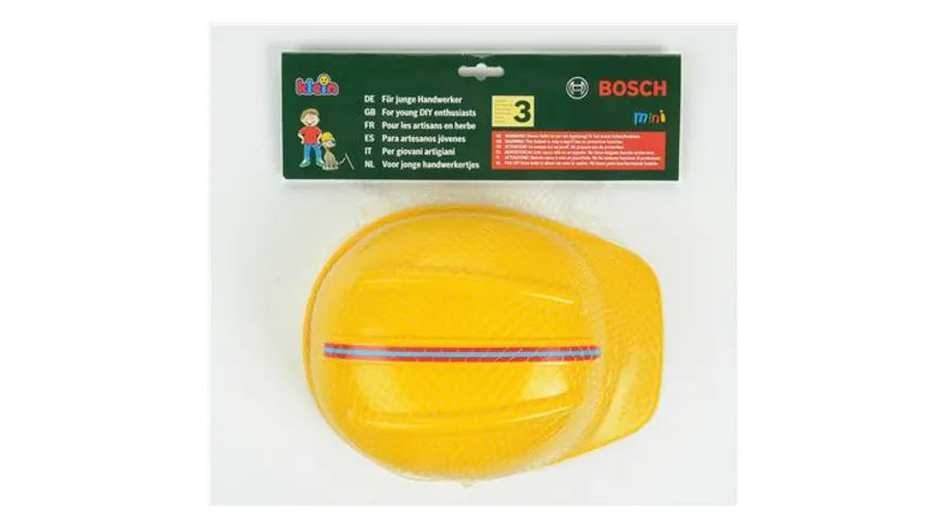 Theo Klein 8127 Bosch Handwerkerhelm | Der Spielzeughelm im Handwerker-Look