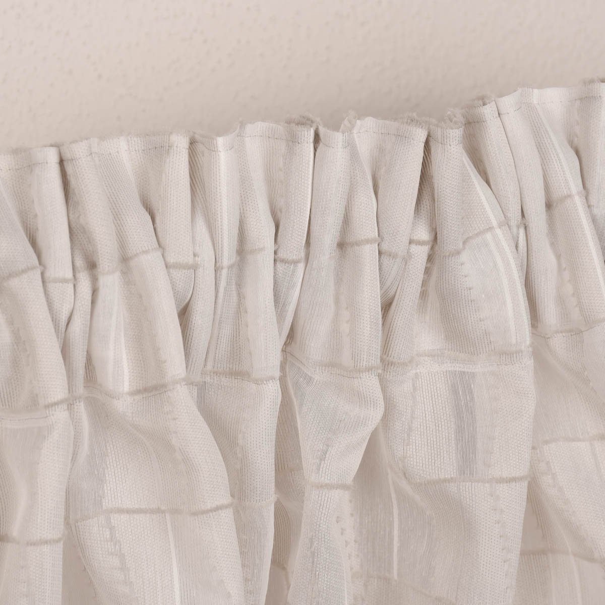 Meterware Rasch Textil Gardinenstoff Stores Scherli Rechtecke abstrakt ste300cm, stark perforiert, Kunstfaser, überbreit