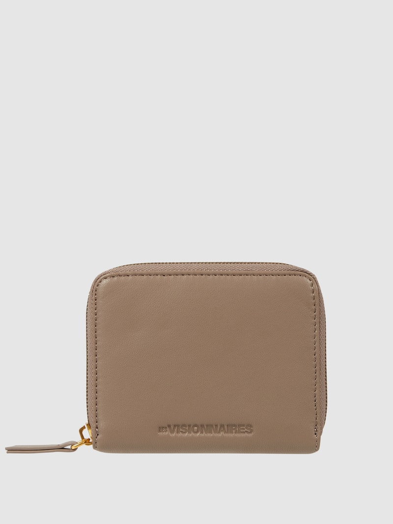 Portemonnaie aus Leder Modell 'Elina' in taupe