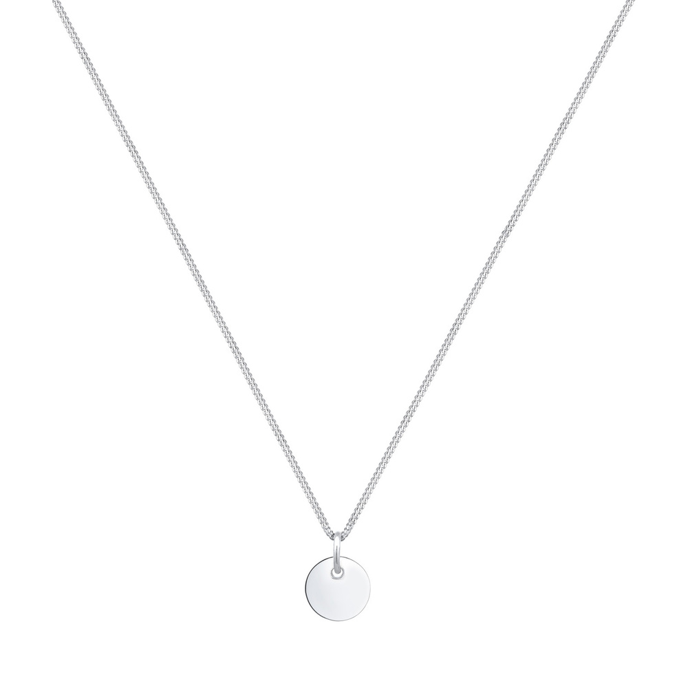 Elli Elli Collier Femmes Pendentif Plaquette Basique Géo Look en Argent Sterling 925 Bijoux