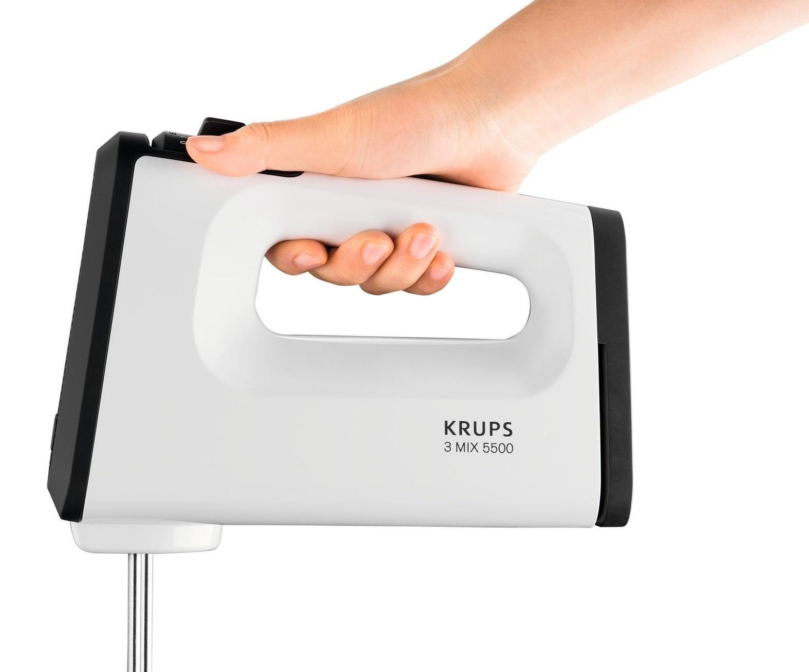 Krups Handmixer 3 Mix 5500, 500 W, 5 Geschwindigkeiten + Turbo- & Auswurftaste