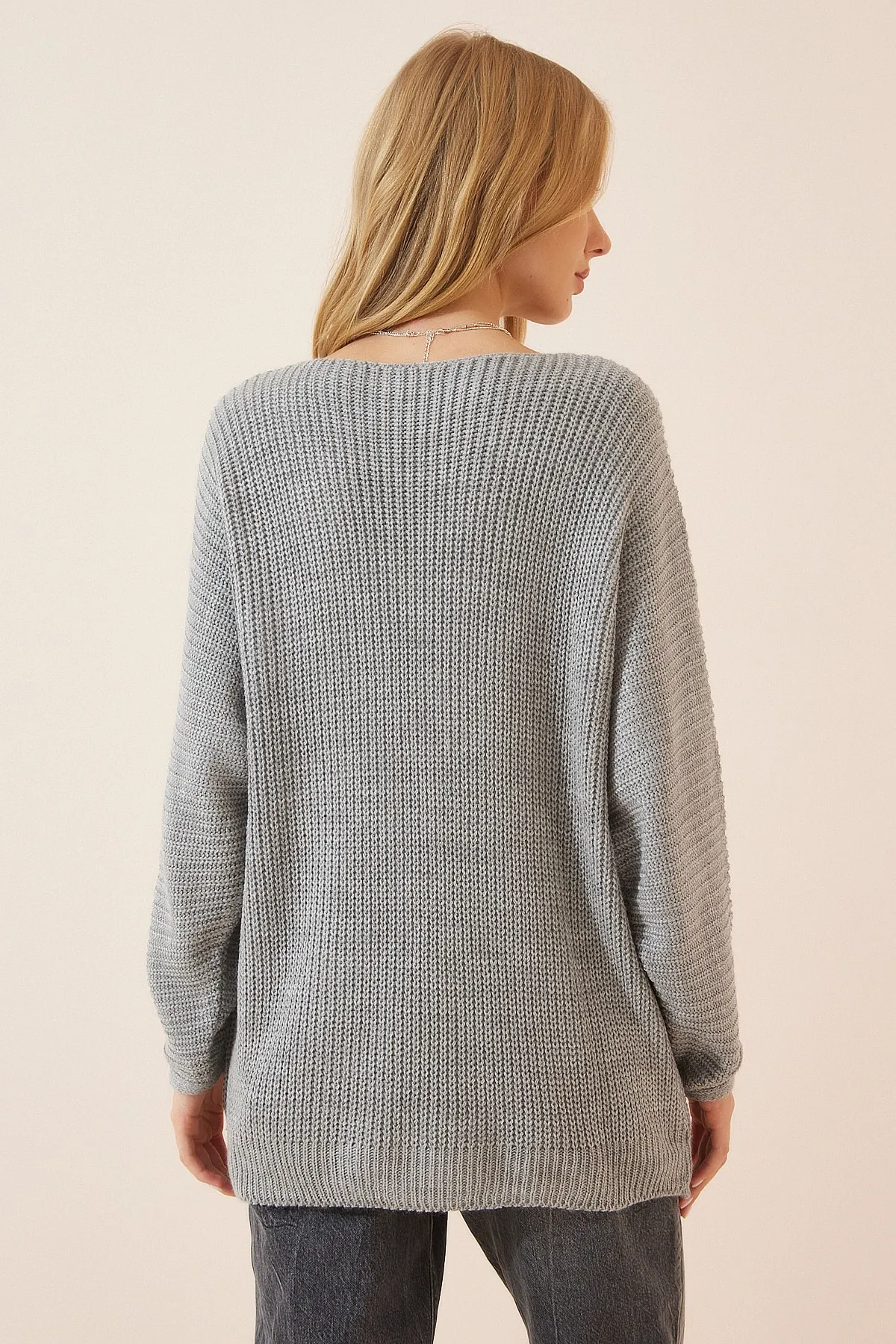 Happiness İstanbul  Pullover - Grau - Oversized