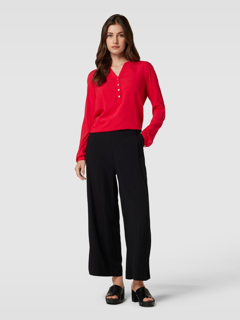 Blusenshirt mit V-Ausschnitt in rot