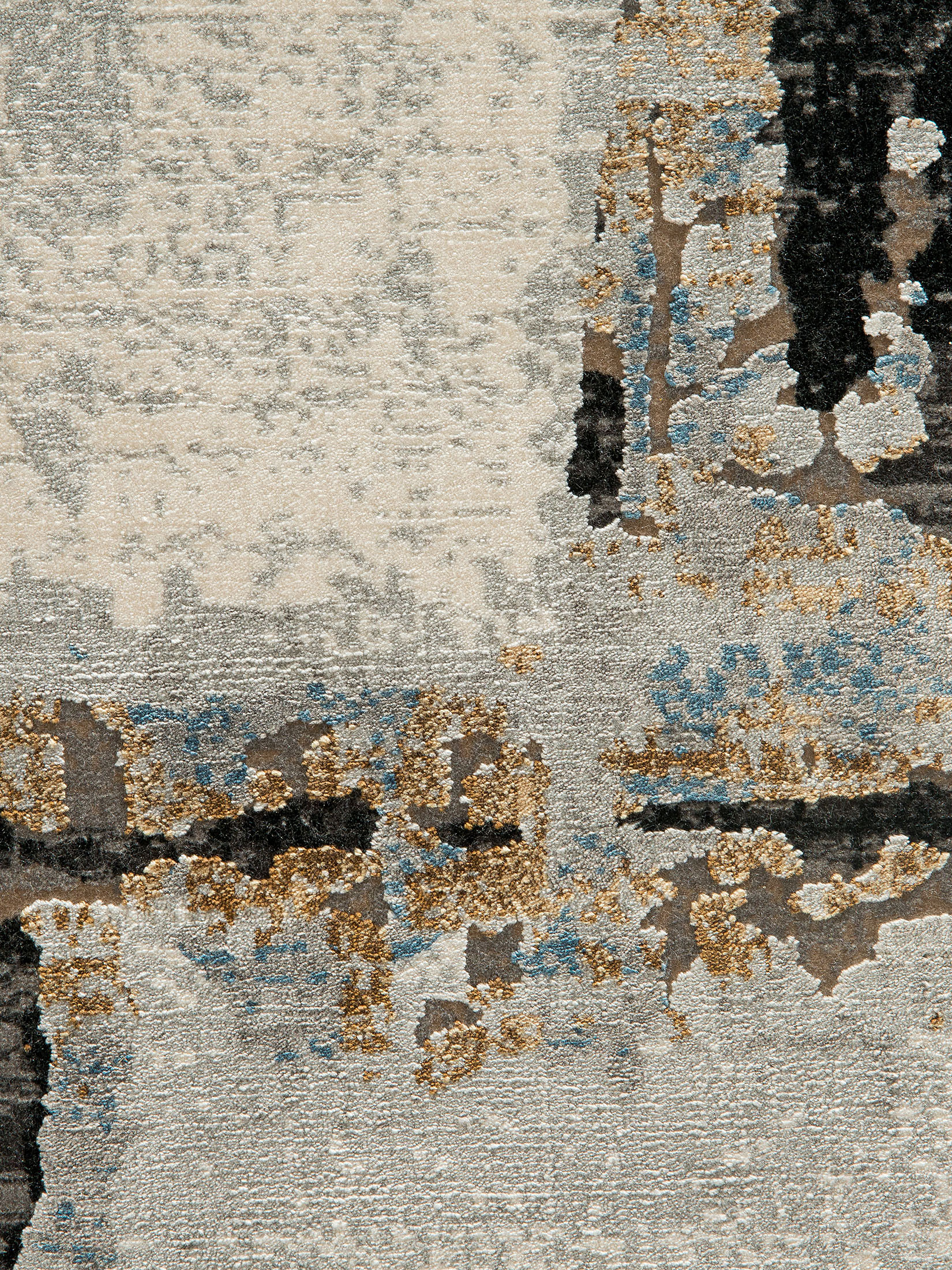 Sivas Vintage-Teppich, Schwarz/Silber