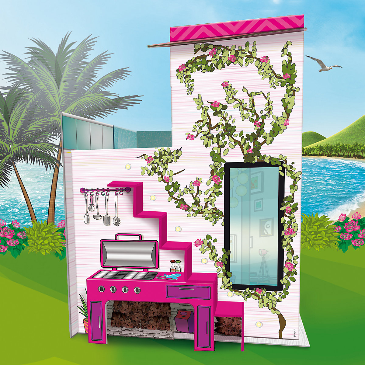 Barbie Sommervilla mit Puppe