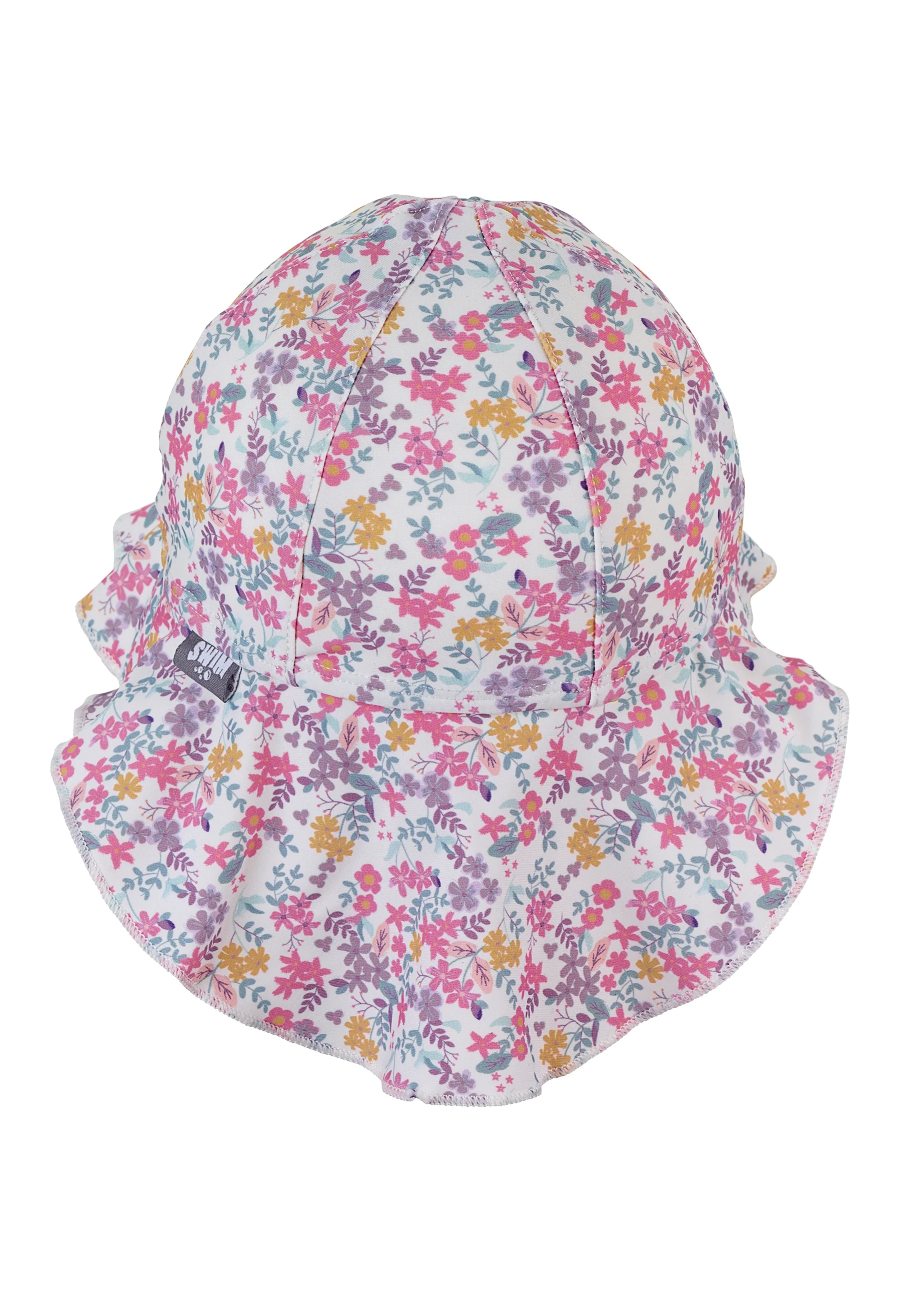 Schirmmütze mit Nackenschutz bedruckt mit Blumen