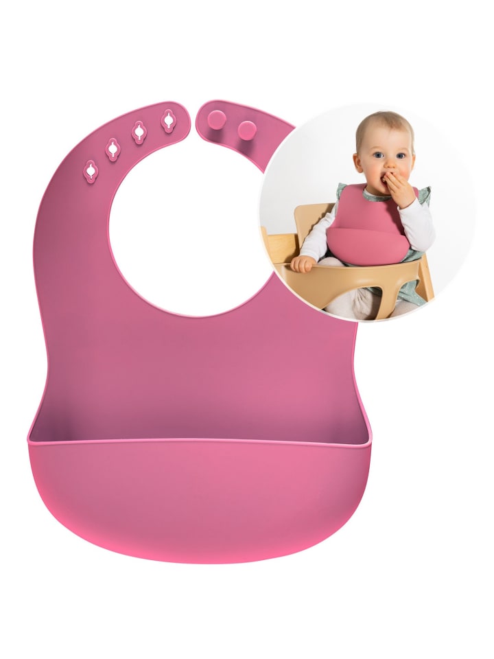 Reer Eat'n Tidy Silikon-Lätzchen in Rosa ab 3 Monate günstig kaufen onesize