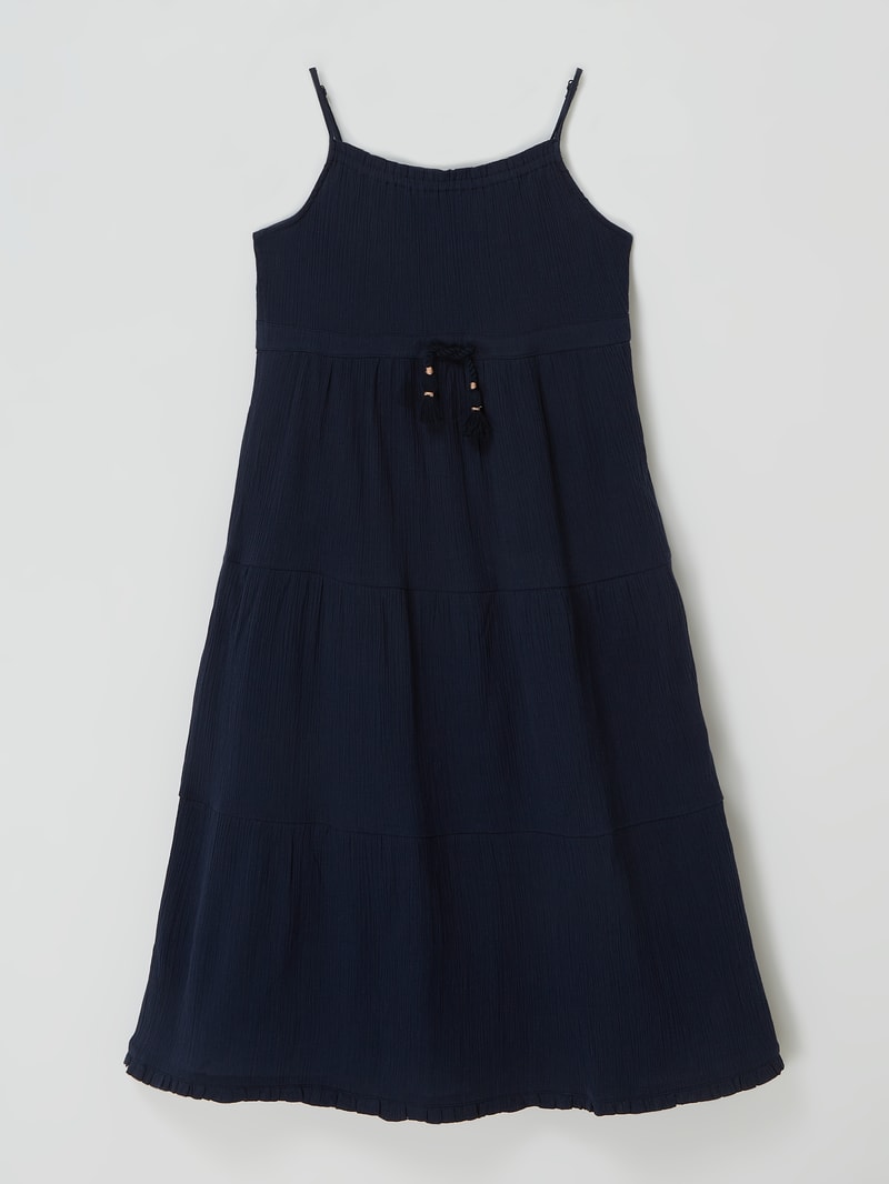 Kleid aus Baumwolle in marineblau