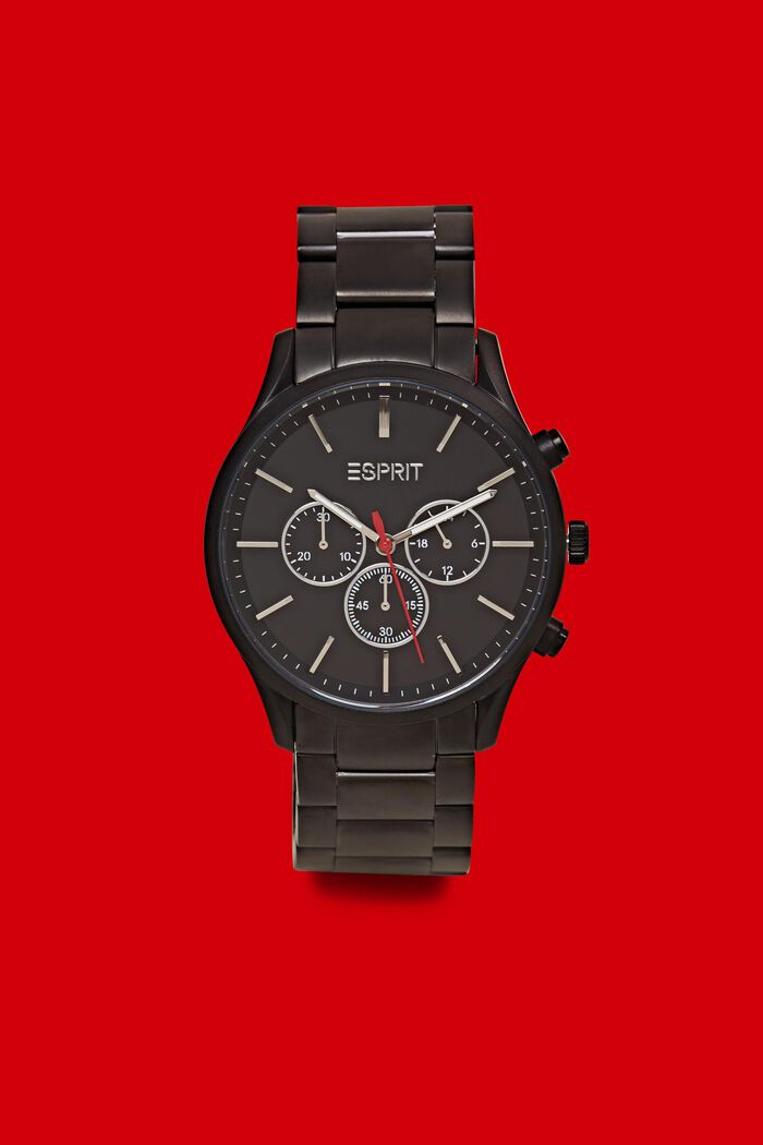Edelstahl-Chronograph mit Gliederarmband