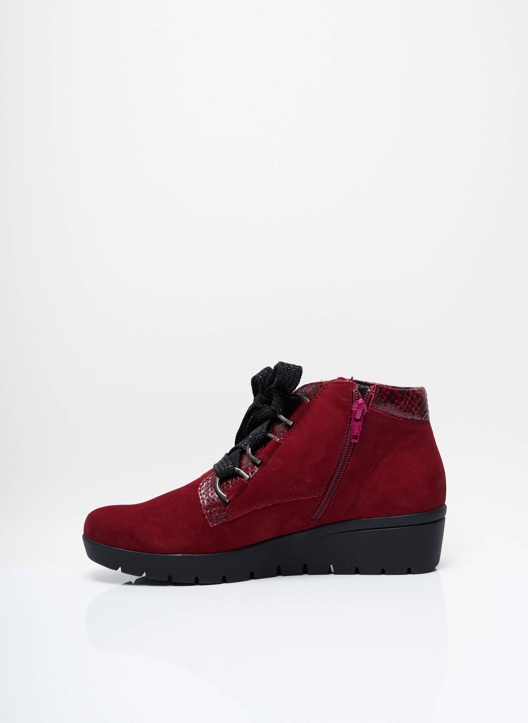Hirica Bottines Femme couleur rouge