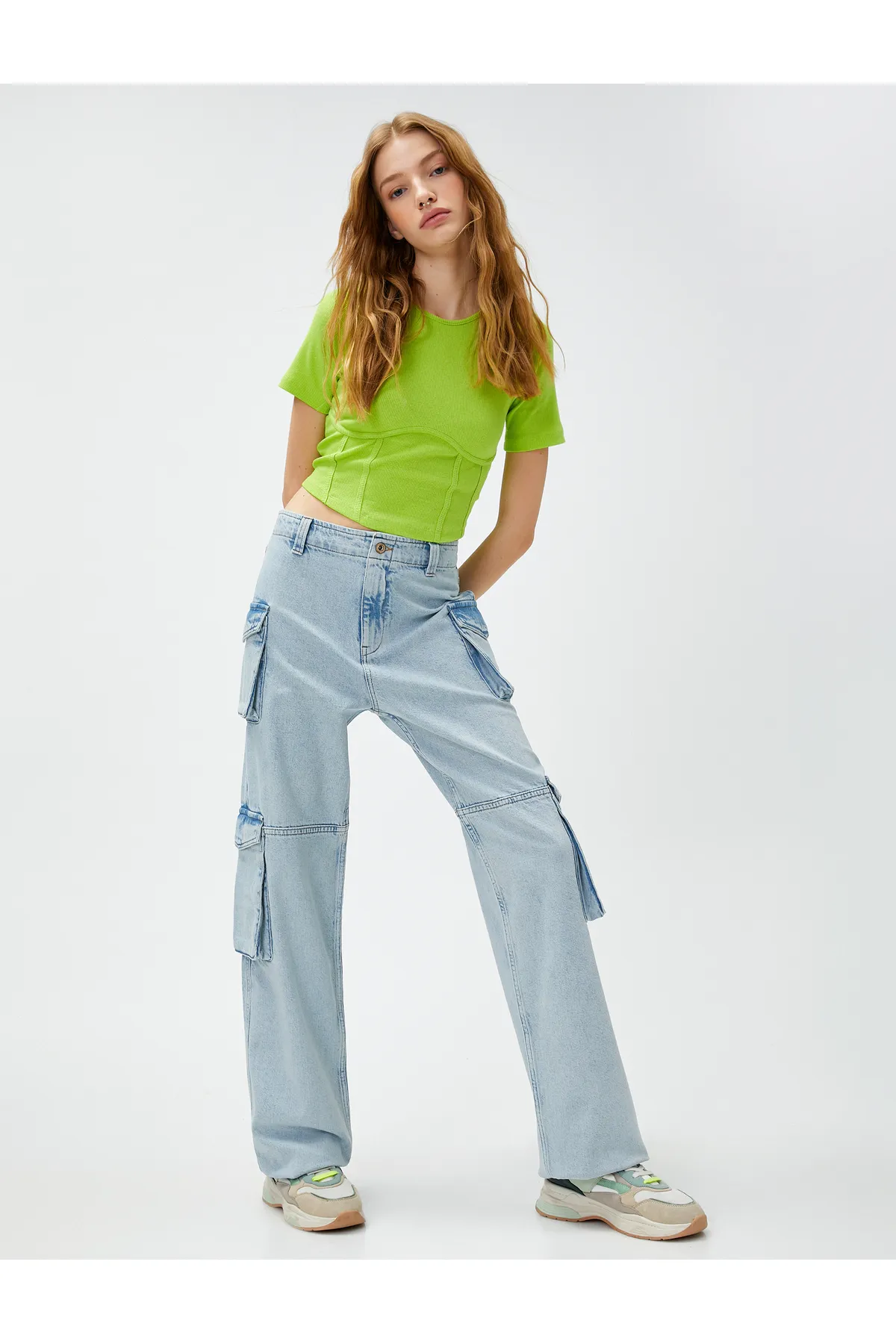 Koton  Cargo-Jeans mit hoher Taille – Bianca Jeans