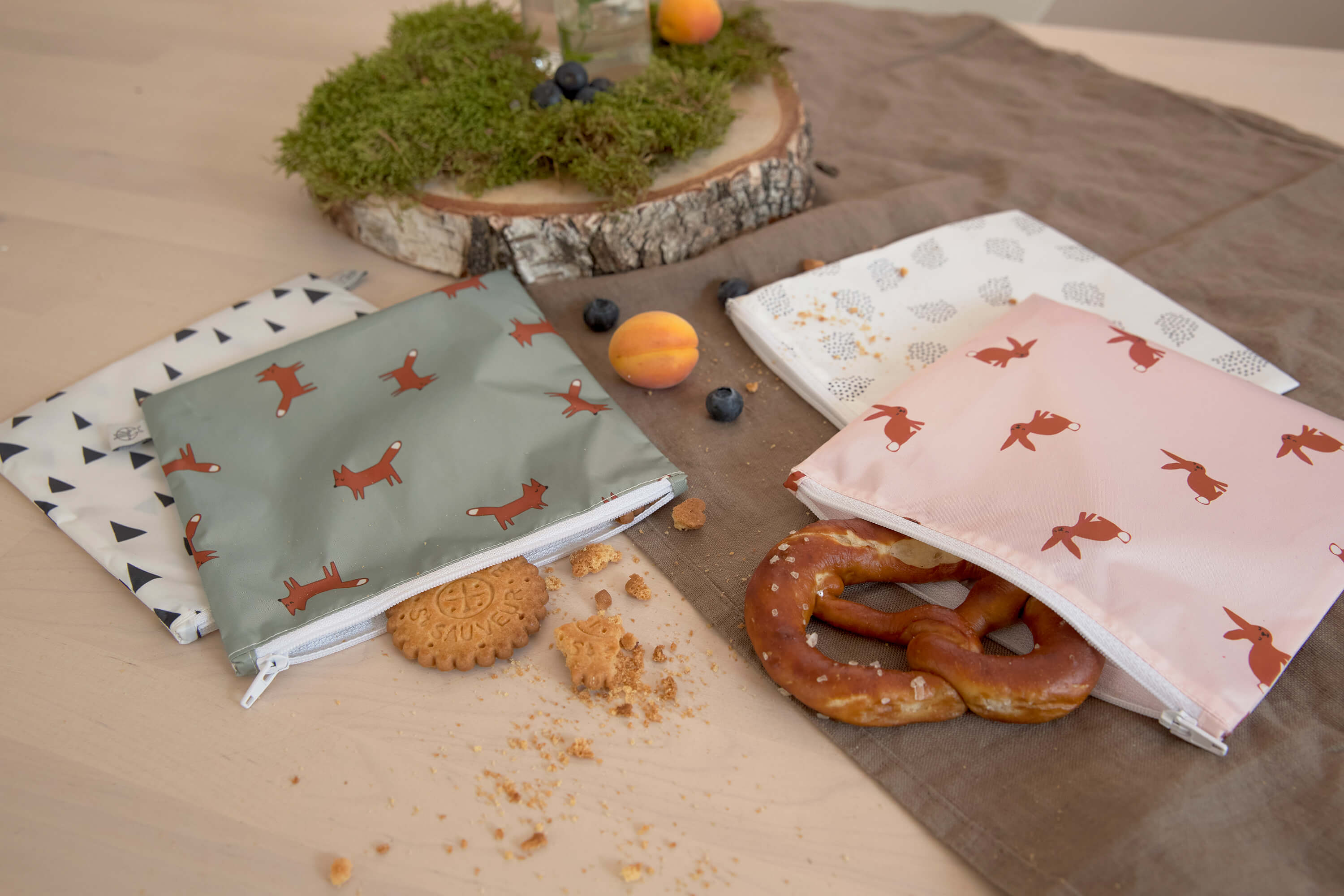 Frühstücksbeutel (2 Stk) - Snack Bag, Little Forest Fuchs