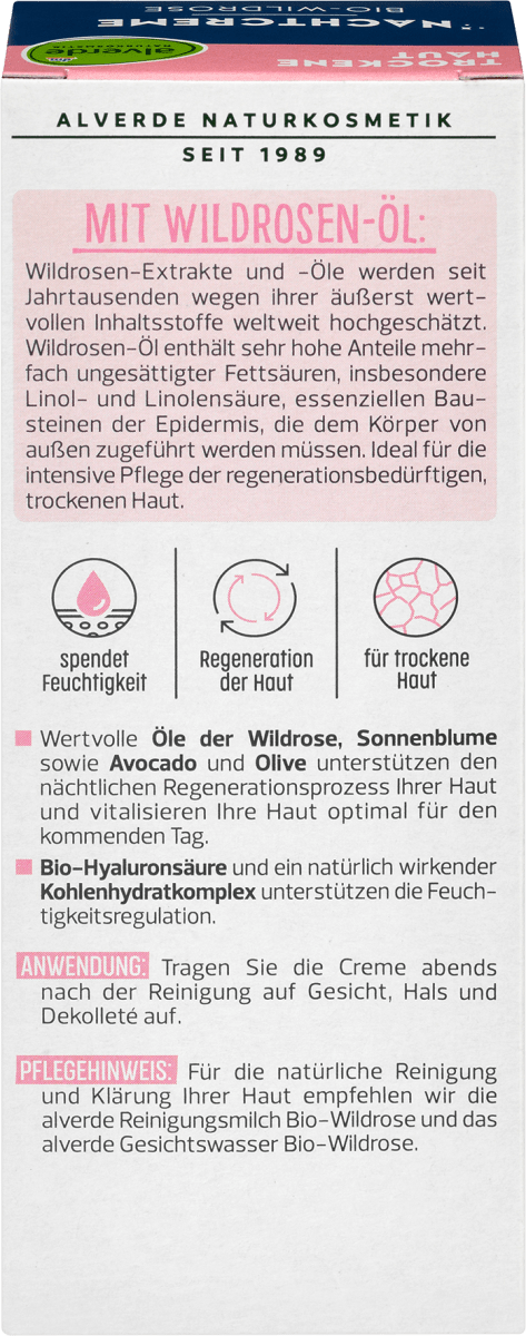 Nachtcreme Wildrose, 50 ml