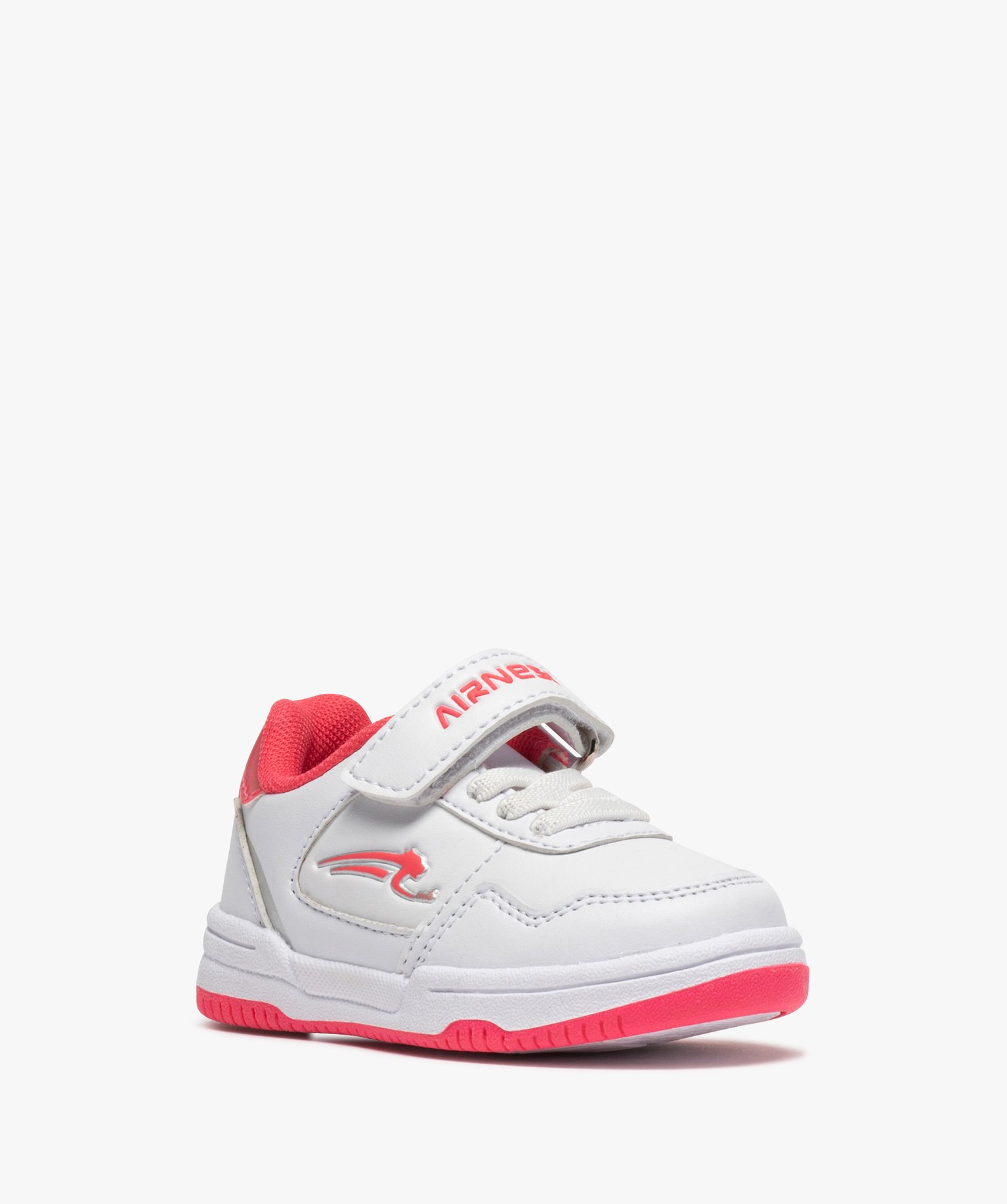 Tennis bébé bicolores à scratch - Airness Salto blanc | GEMO