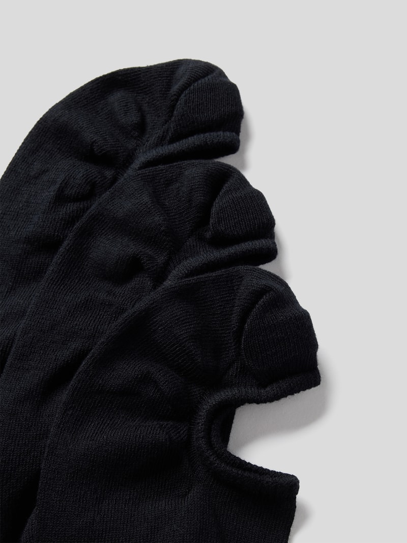 Low Cut Sneakersocken aus elastischem Baumwoll-Mix in schwarz