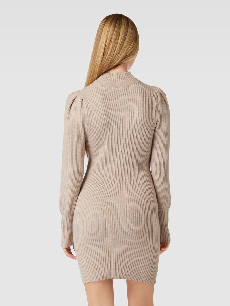 Strickkleid mit Stehkragen Modell 'KATIA' in beige