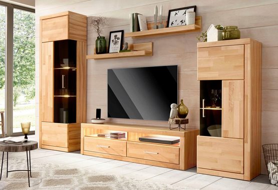 Woltra Wohnwand Ribe, (Set, 5-St), teilmassives Holz