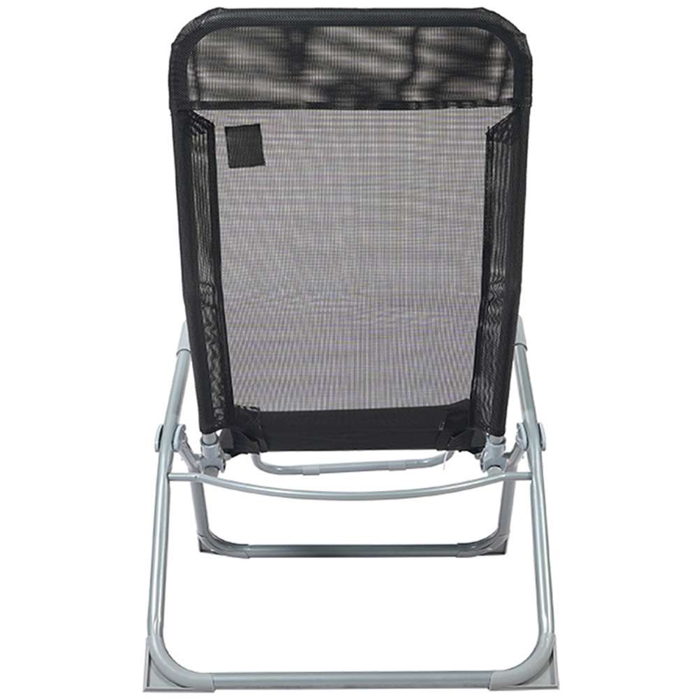 BIXENTE klappbare Gartenliege 157 cm 2er-Set schwarz