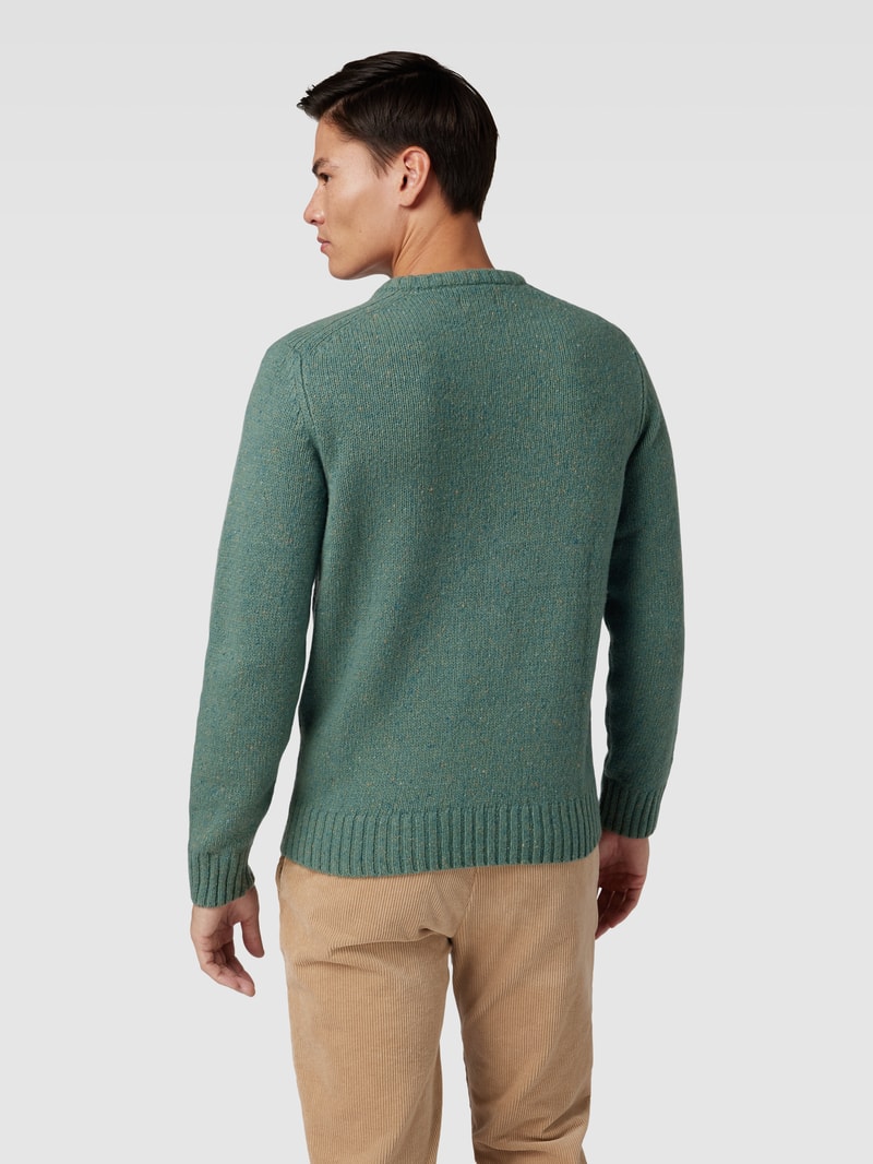 Strickpullover in Melange-Optik Modell 'Donegal' in lindgrün