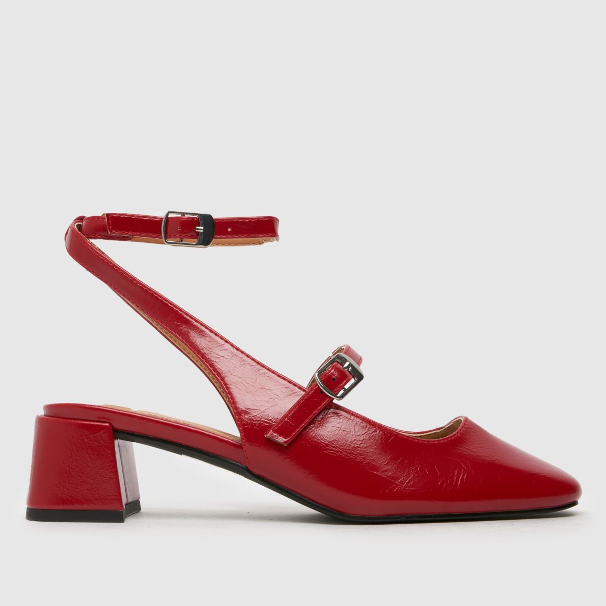 Schuh Shannon Block Mary Jane högklackade skor i rött