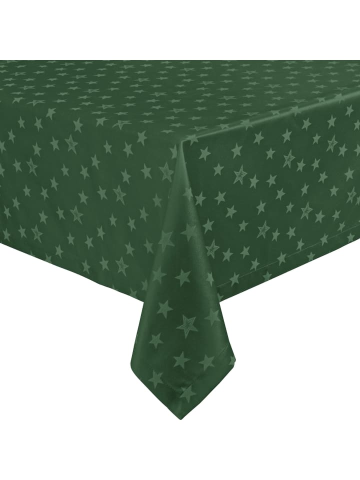 Erwin Müller Jacquard Tischdecke Almeria in dunkelgrün günstig kaufen
