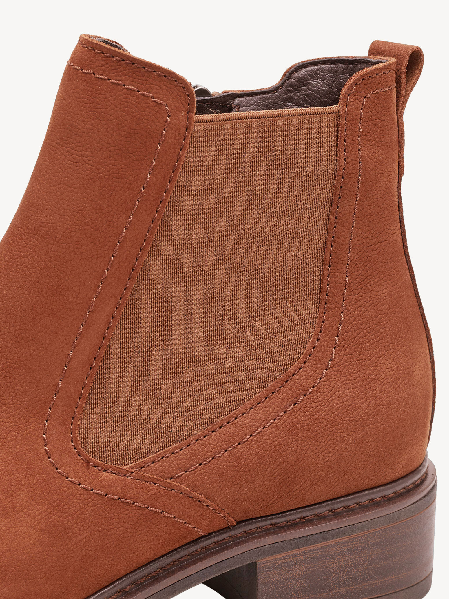 Bottine Chelsea en cuir - marron