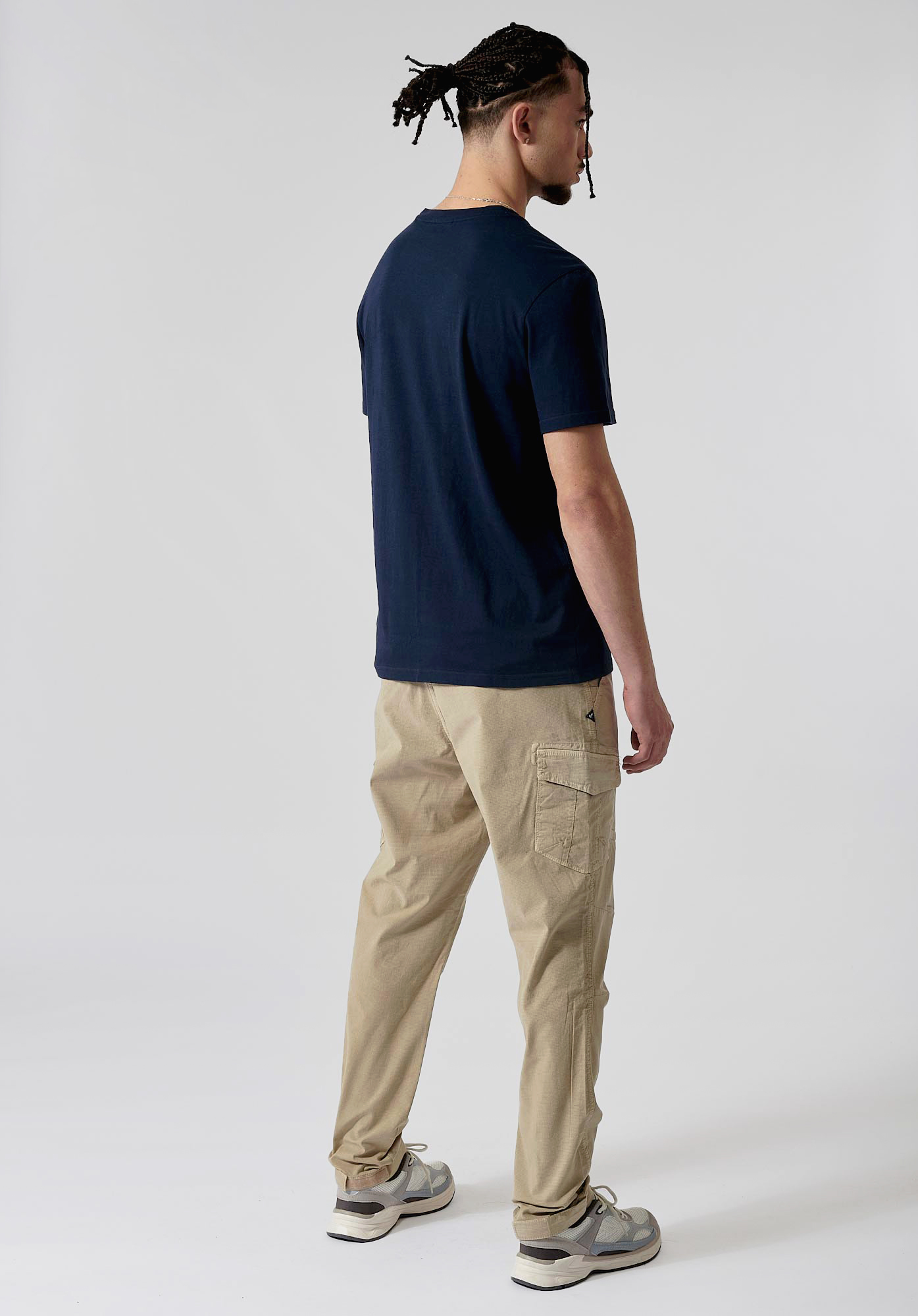 NIKI   T-shirt bleu marine homme 100% coton