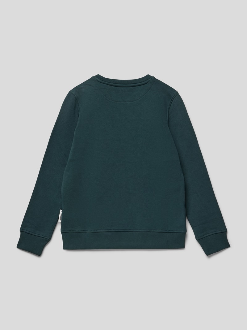 Sweatshirt mit Label-Print Modell 'JORLAKEWOOD' in petrol