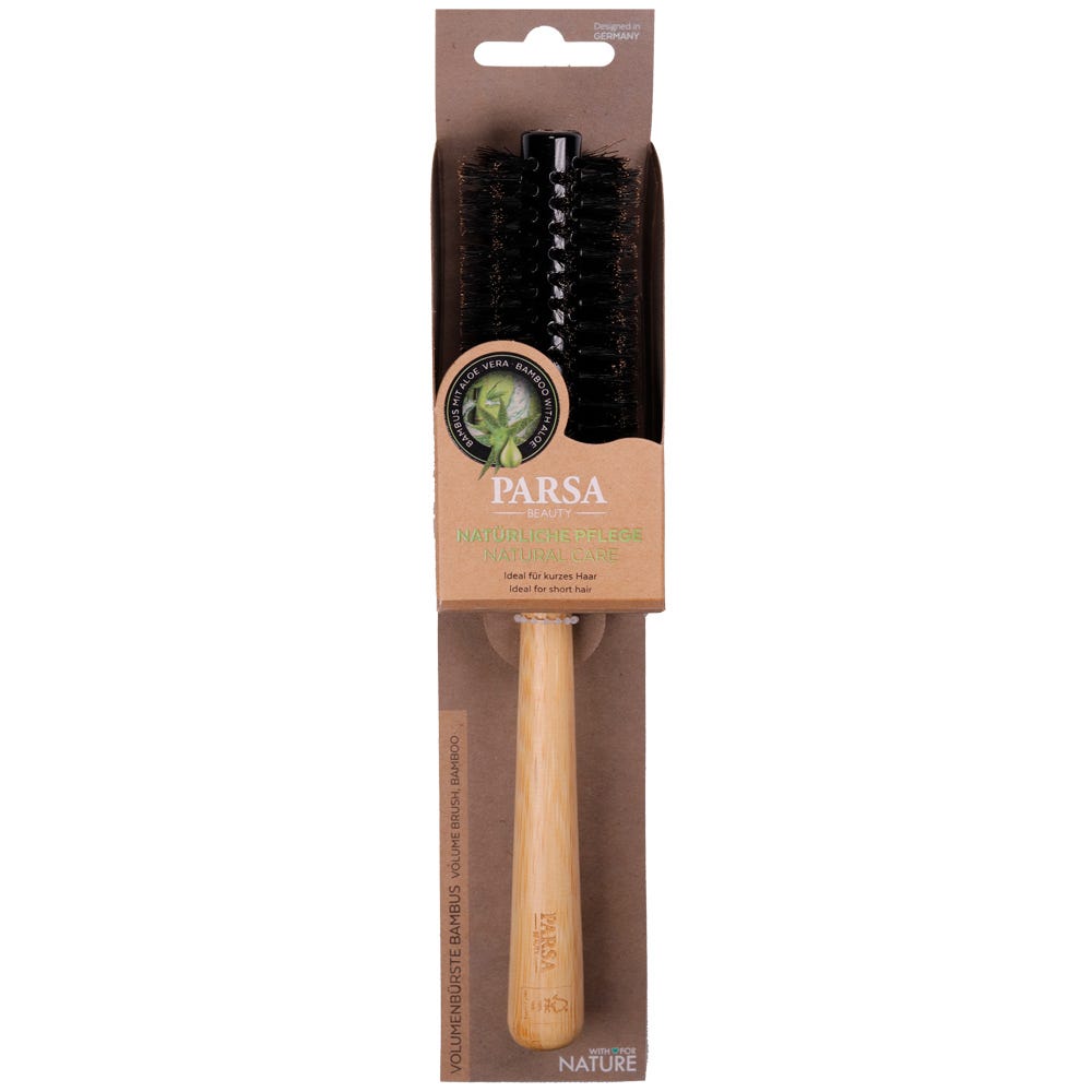 PARSA Beauty Profi FSC Holz Rundbürste mit Wildschweinborsten 15 mm