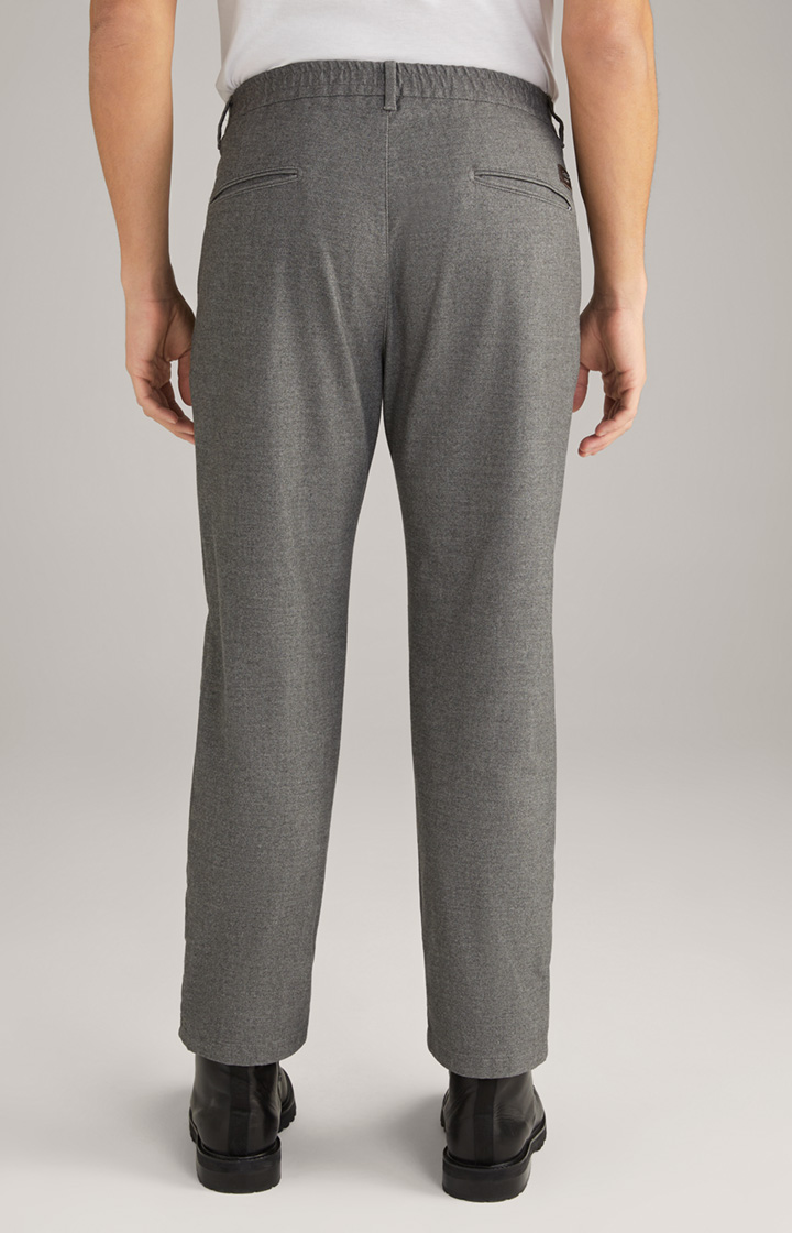 Bundfalten-Hose Lead in Grau meliert