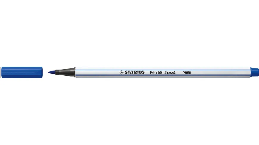 STABILO® Premium-Filzstift mit Pinselspitze für variable Strichstärken - STABILO Pen 68 brush - Einzelstift - ultramarinblau ultramarinblau