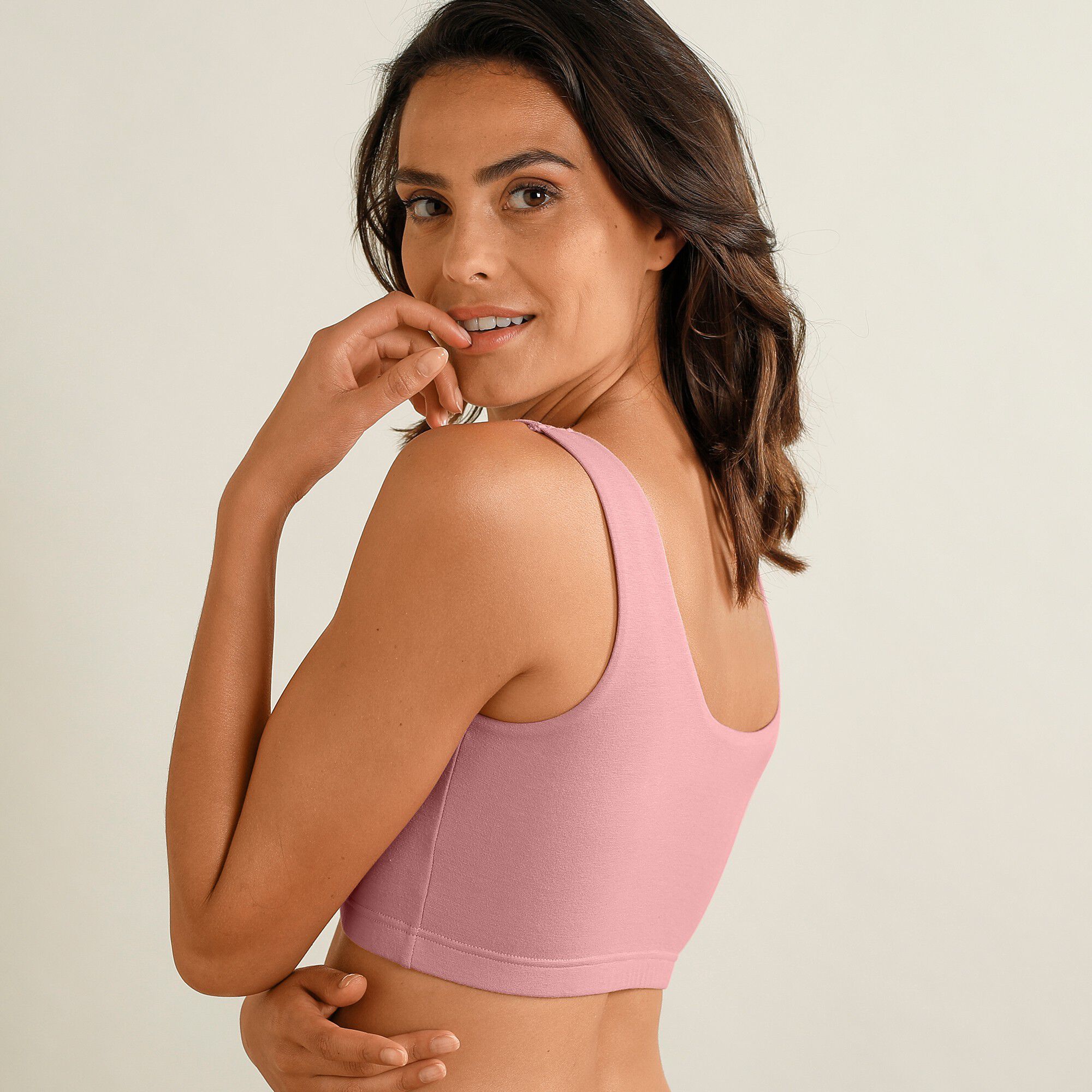 Brassière confort coton stretch doublé sans armatures