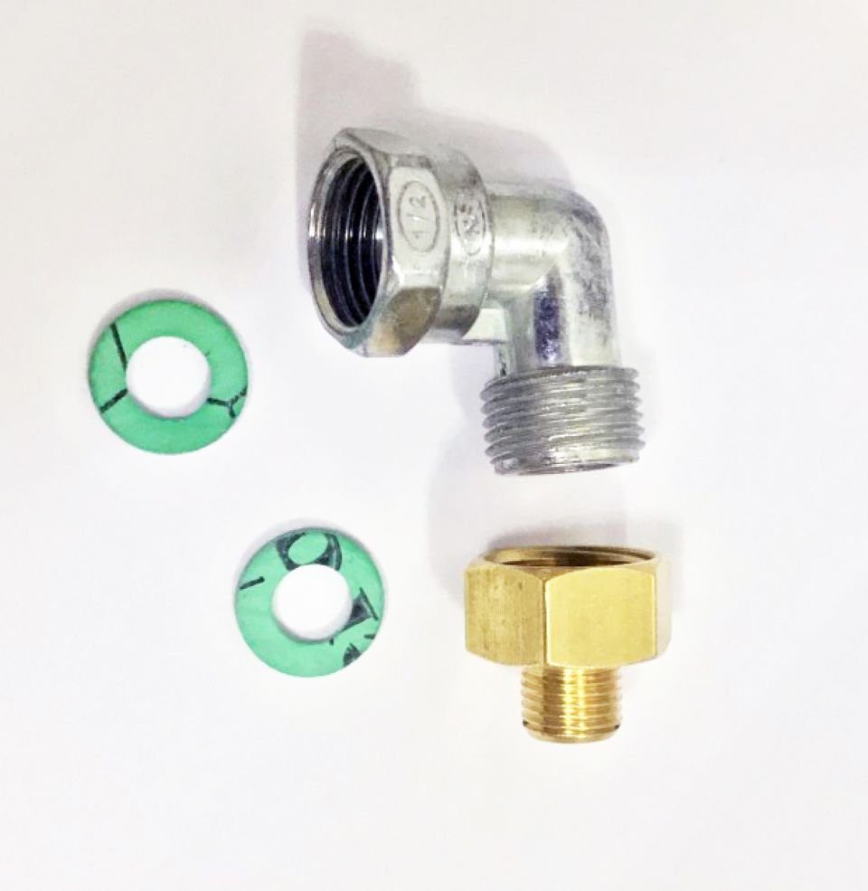 Phönix Germany Anschlussstück gs(a)+winkel90, (4-tlg), Übergang / LPG Adapter/Verbindungswinkel 90° 1/2