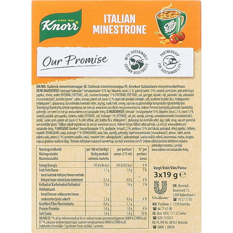 Knorr Cup of soup 3-pk Minestrone Knorr