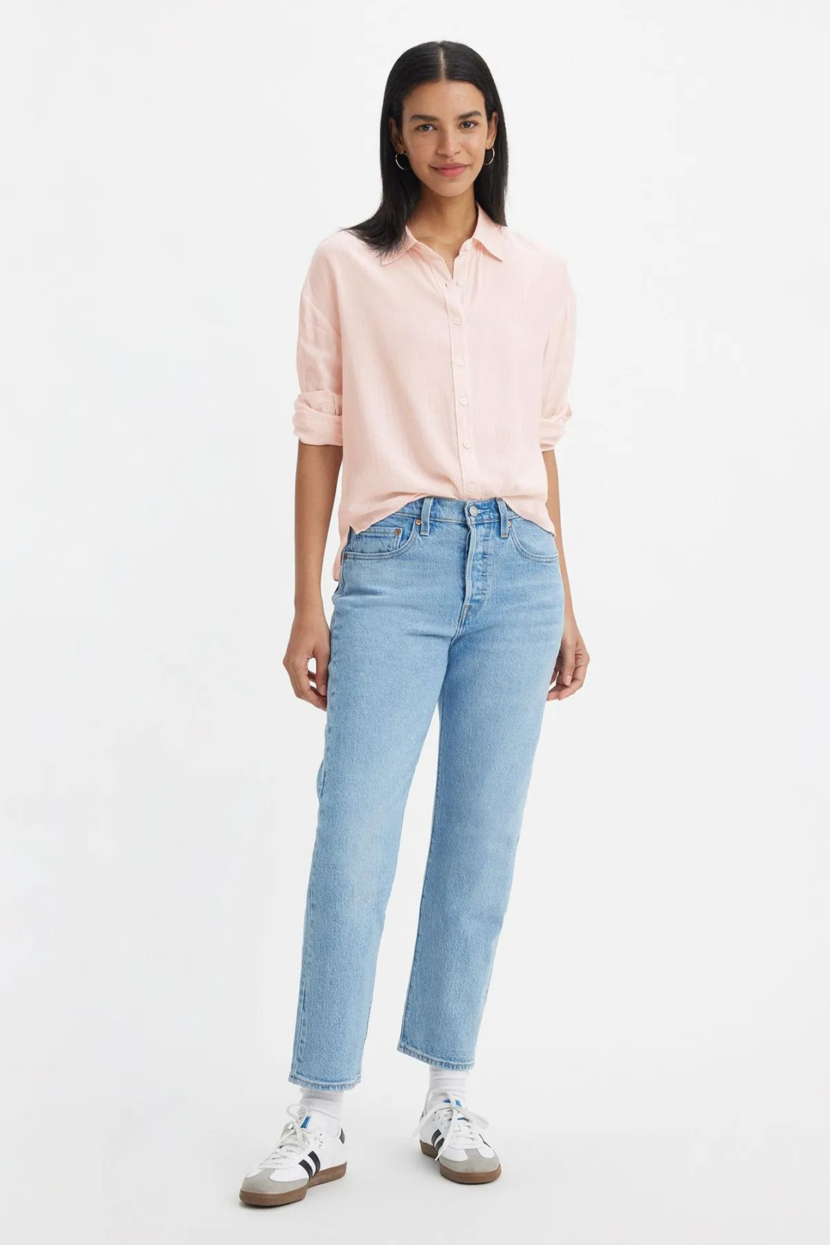 Levi&'s  501® CROP LIGHT INDIGO - GETRAGEN