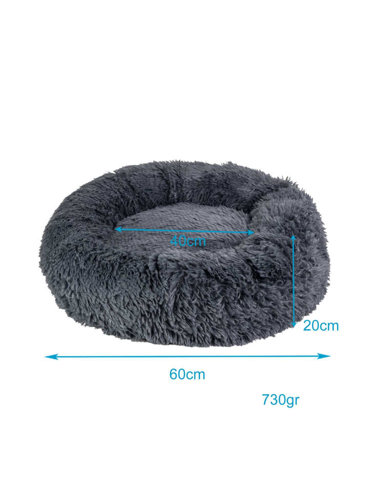 Intirilife Hundebett Katzenbett in Dunkel Grau 60cm günstig kaufen 60 cm