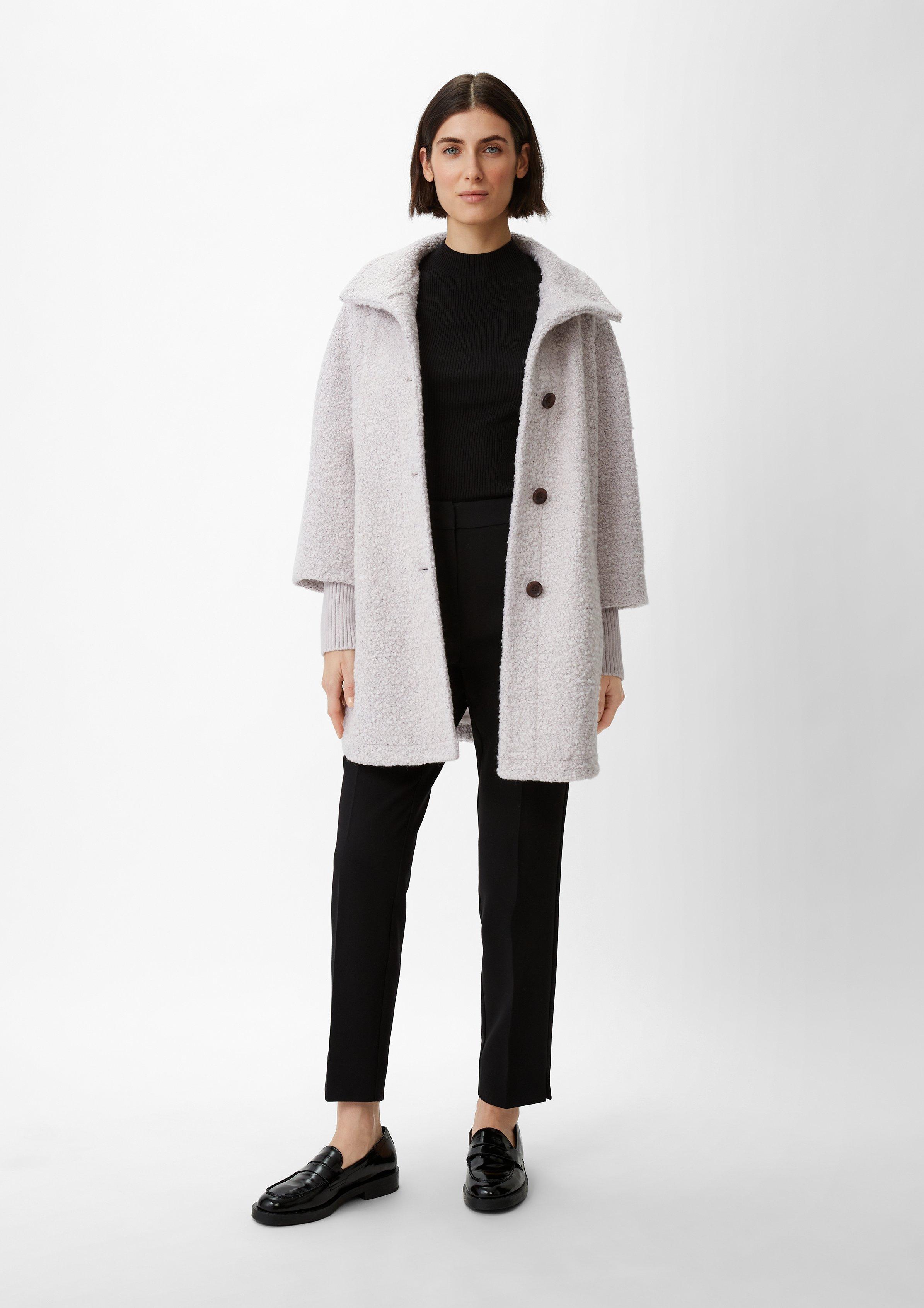 Jacke aus Bouclé - helles beige